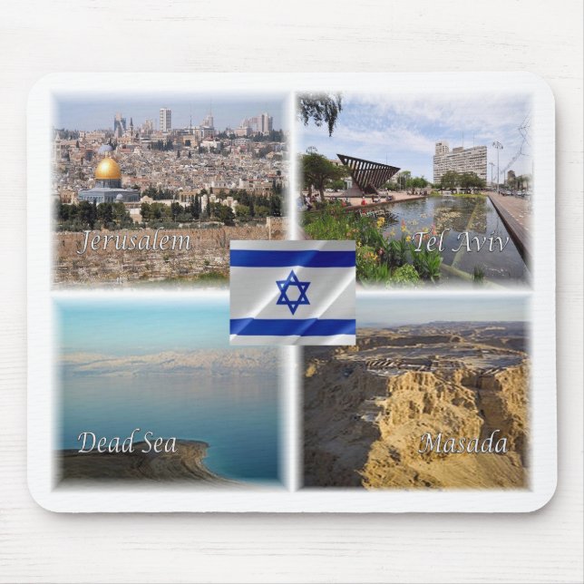 Mousepad Israel Jerusalém Tel Aviv (Frente)
