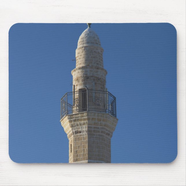 Mousepad Israel, Tel Aviv, Jafa, minarete da mesquita (Frente)