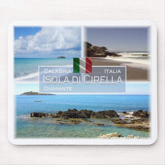 Mousepad IT Itália - Calábria - Diamante e Isola di Cirella (Frente)
