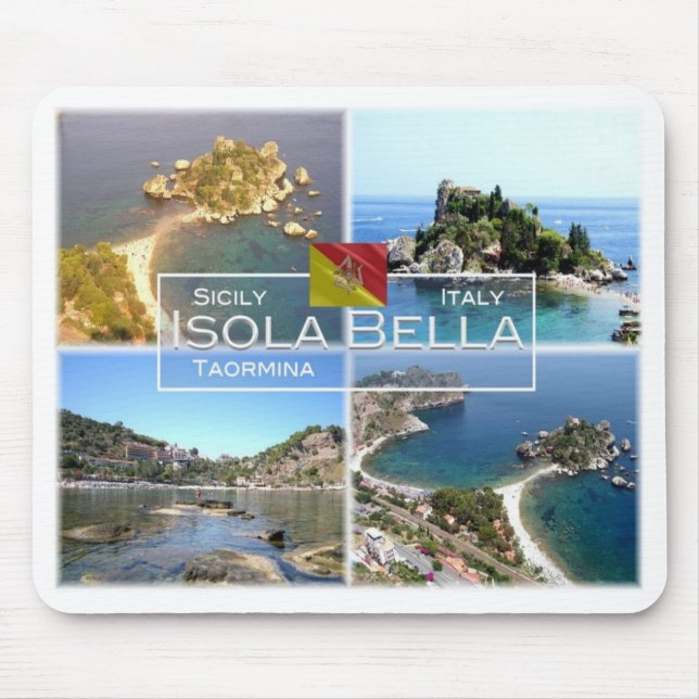 Mousepad IT Itália - Sicília - Taormina - Isola Bella (Frente)