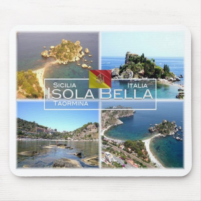 Mousepad IT Itália - Sicília - Taormina - Isola Bella (Frente)