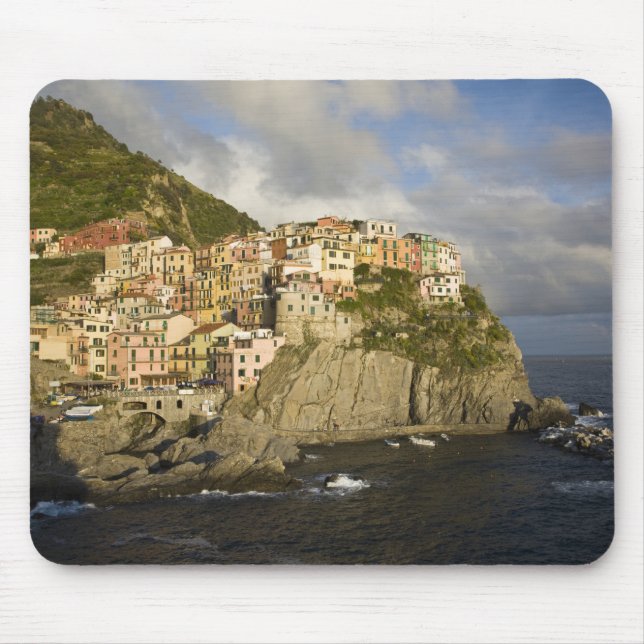 Mousepad Itália, Cinque Terre, Manarola. Aldeia no penhasco (Frente)
