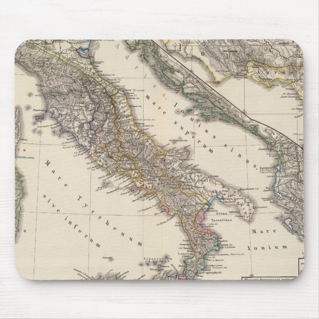 Mousepad Itália, Gallia cisalpina, Sicília, Sardenha (Frente)