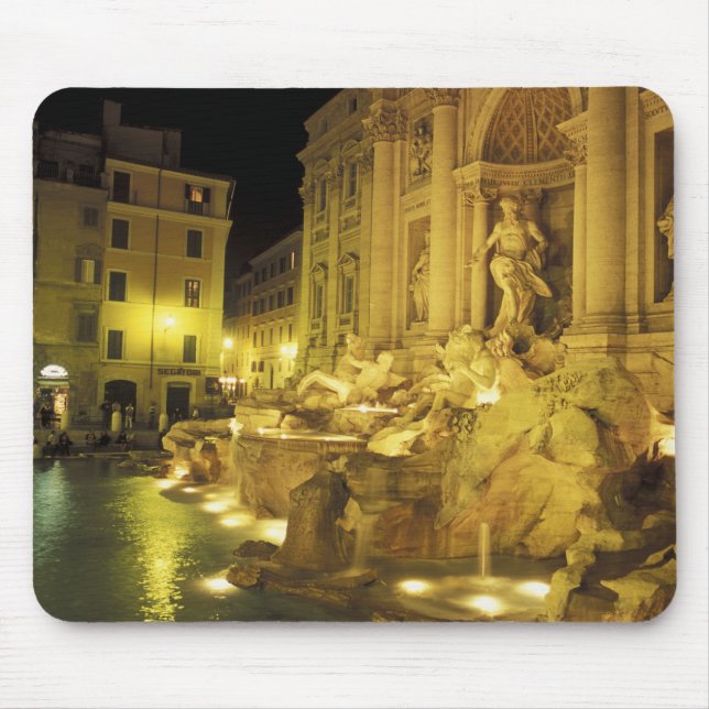 Mousepad Itália, Roma. Fonte da Trevi à noite. (Frente)