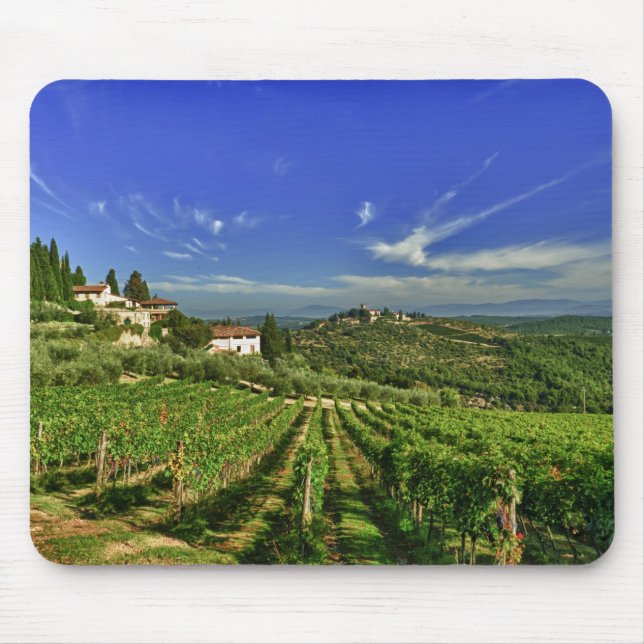 Mousepad Italia, Toscânia, Greve. Os vinhedos de Castello (Frente)