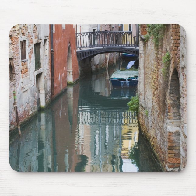Mousepad Itália, Veneza, reflexos e pequena ponte de (Frente)