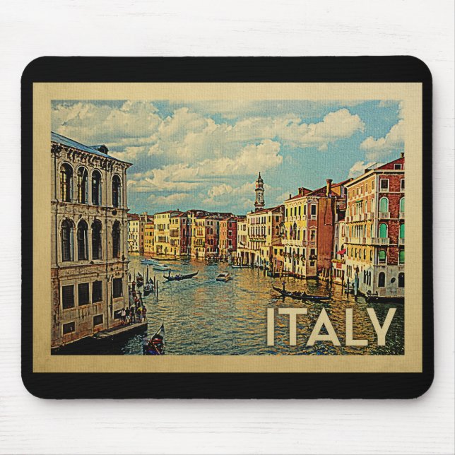 Mousepad Itália Viagens vintage de Veneza (Frente)