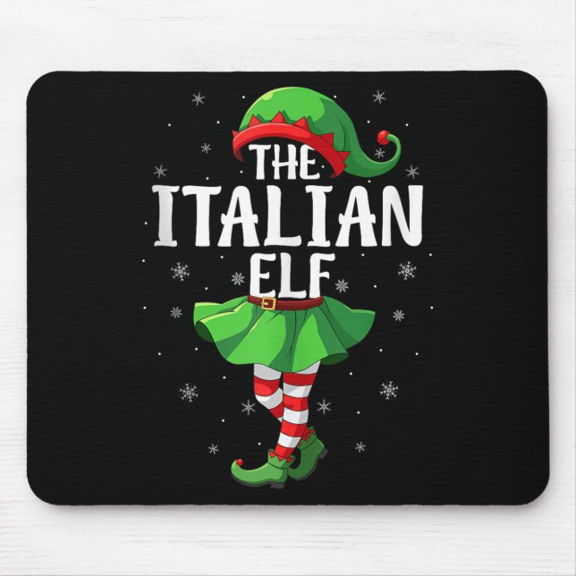 Mousepad Italian Elf Christmas Girls Women Elf Squad Xmas F (Frente)