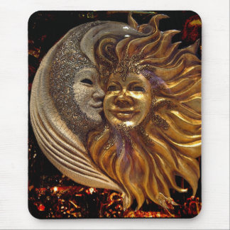 Mousepad Italiano Sun & máscaras de Carnaval da lua