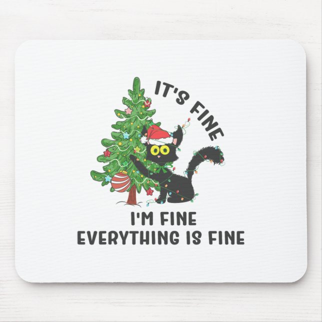 Mousepad It's Fine Im Fine Everything Is Fine Elf Xmas Matc (Frente)
