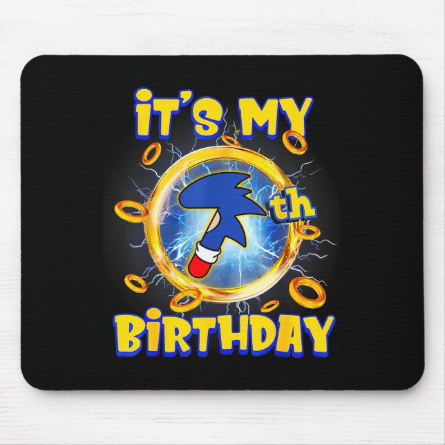 Mousepad It's My 7th Birthday Boy Family Matching Party Fun (Frente)