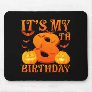 Mousepad Its My 8th Birthday Pumpkins 8 Years Old Halloween