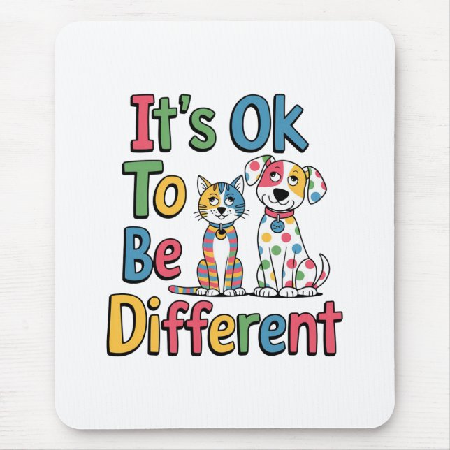Mousepad It's ok to be different (Frente)
