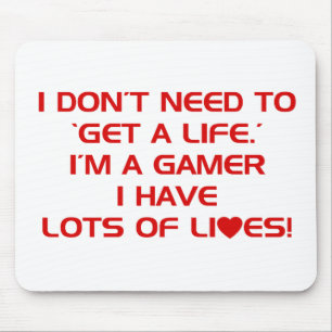 Mousepad I've obteve lotes das vidas - video games do jogo