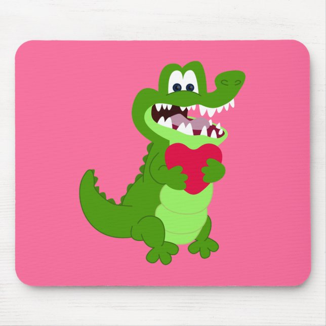 Mousepad Jacaré no amor (Frente)
