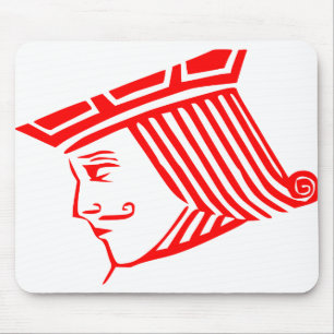 Mousepad Jack King Game Cards Hearts Red Deck