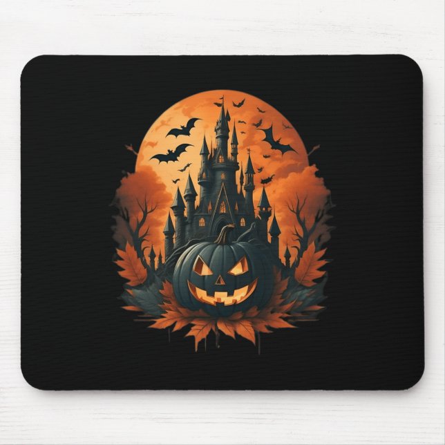 Mousepad Jack O' Lantern Face Halloween Pumpkin Spooky (Frente)