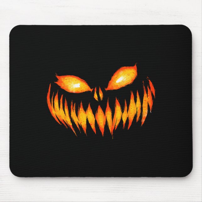 Mousepad Jack O Lantern Y Carved Pumpkin Face Halloween Cos (Frente)