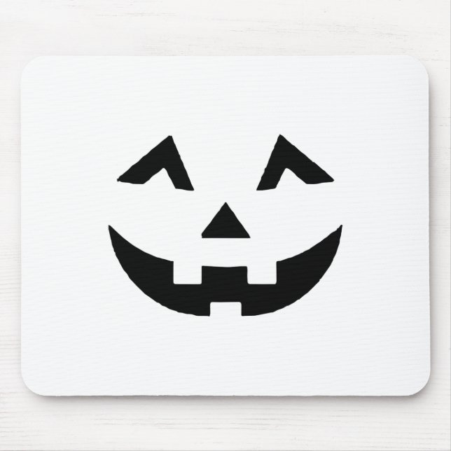 Mousepad Jack O Lanterna Face Pumpkin Eyelashes Hallowen Co (Frente)