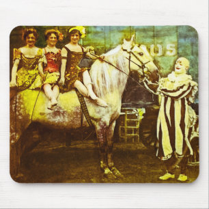 Mousepad Jack o palhaço e o circo do vintage do Queens três