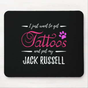 Mousepad Jack Russell Dog Lover Tattoo Engraçado Cachorro M