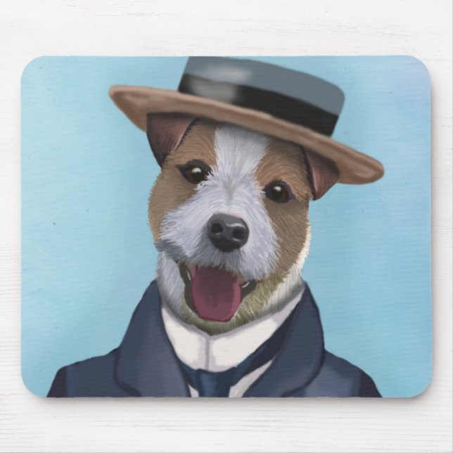 Mousepad Jack Russell em Boater (Frente)