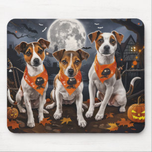 Mousepad Jack Russell Halloween Assustador
