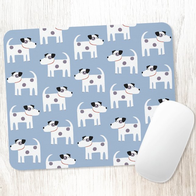 Mousepad Jack Russell Terrier Dog Blue (Parson Jack Russell terrier dog pattern art mousemat)