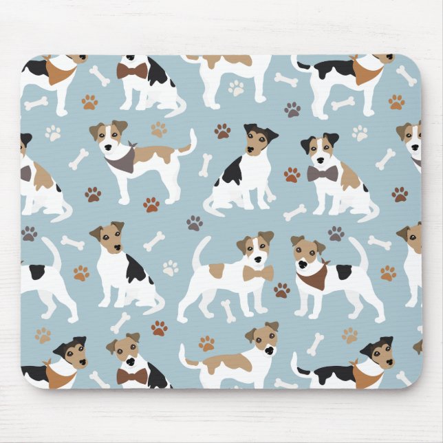 Mousepad Jack Russell Terrier Paws e Ossos (Frente)
