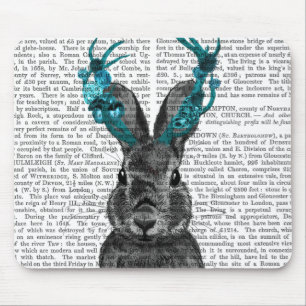 Mousepad Jackalope com Turquoise Antlers
