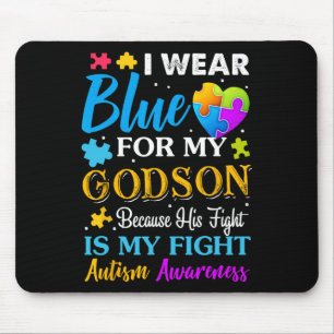 Mousepad Jackchel Art Eu Visto Azul Para Meu Deus Autismo D