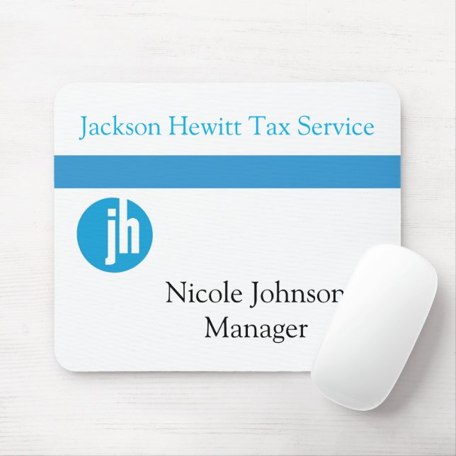 Mousepad Jackson Hewitt Tax Service Monograma Azul (Com mouse)