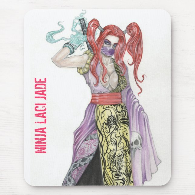 Mousepad Jade de Laci da menina de Ninja (Frente)