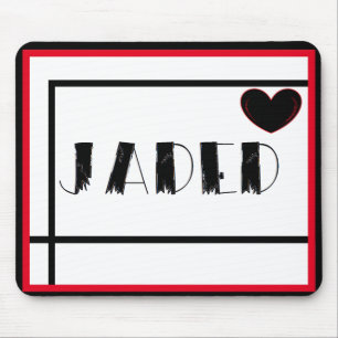 Mousepad Jaded com um coração negro personalizado