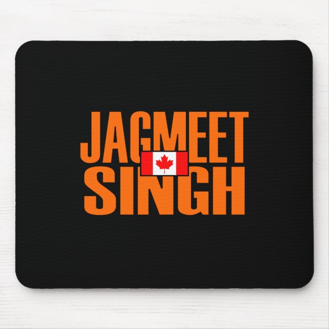 Mousepad Jagmet Singh Orange Block Text Flag Canadense (Frente)