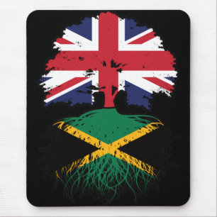 Mousepad Jamaica Jamaican UK Tree Roots Flag