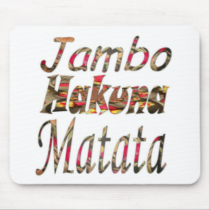 Mousepad Jambo Hakuna Matata African Vintage Art Impressão