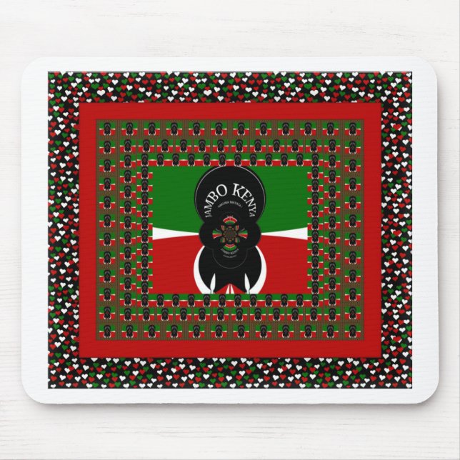 Mousepad Jambo Kenya Art Impressão (Frente)