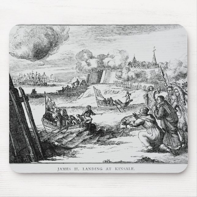 Mousepad James II que aterram em Kinsale, o 12 de março de (Frente)