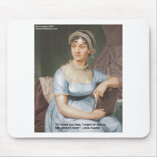 Mousepad Jane Austen Adorava Menos Citação Em Presentes E C