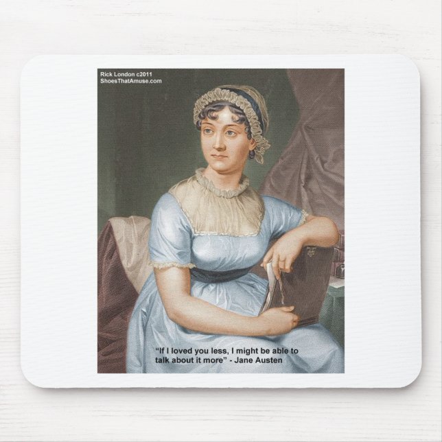 Mousepad Jane Austen Adorava Menos Citação Em Presentes E C (Frente)