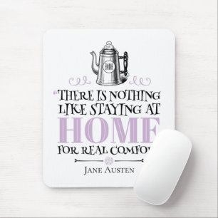 Mousepad Jane Austen - Ficando em casa - Pote de café