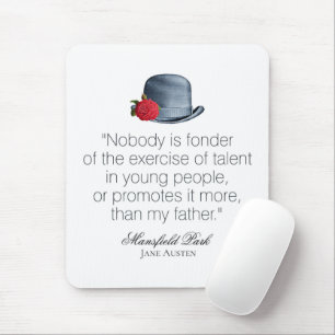 Mousepad Jane Austen - Meu Pai - Chapéu Vintage