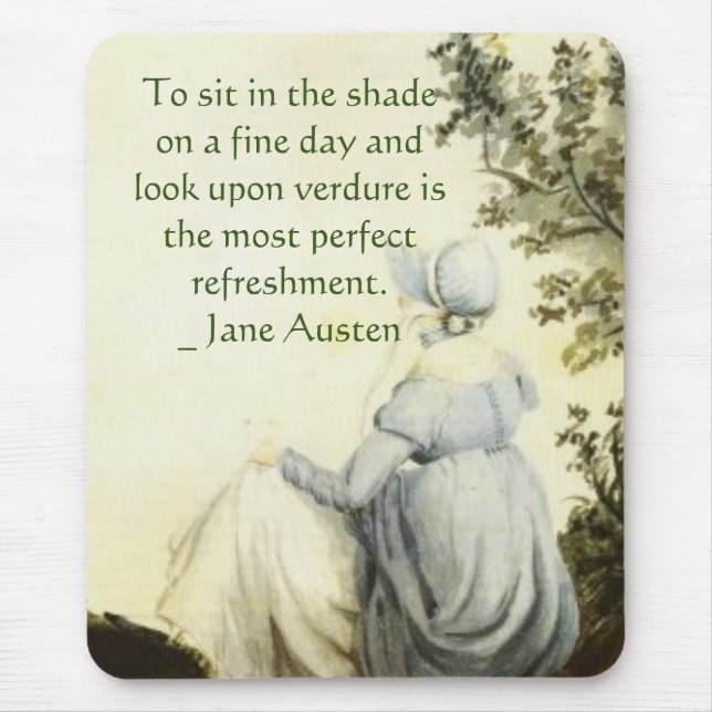 Mousepad Jane Austen's Portrait +quote (Frente)