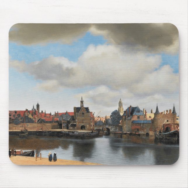 Mousepad Janeiro Vermeer - vista em Delft (Frente)