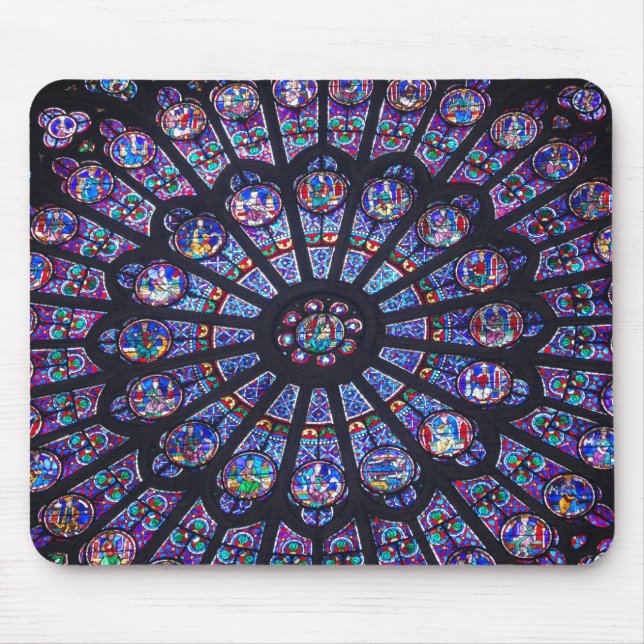 Mousepad Janela cor-de-rosa de Notre Dame (Frente)