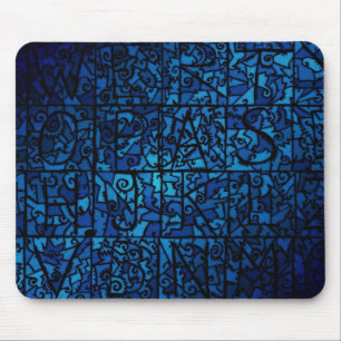 Mousepad Janela de vidro colorido velha