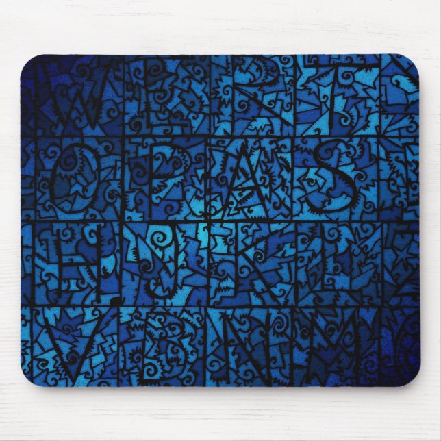 Mousepad Janela de vidro colorido velha (Frente)