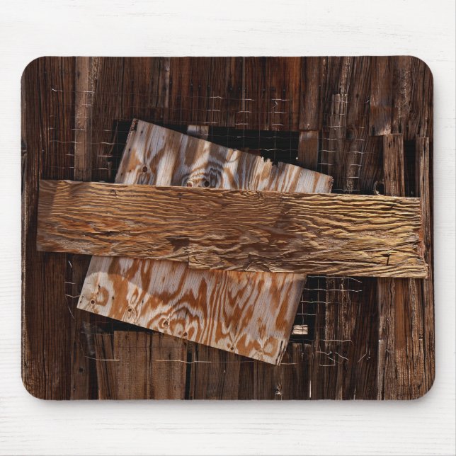 Mousepad Janela Embaralada da Casa de Madeira Antiga (Frente)