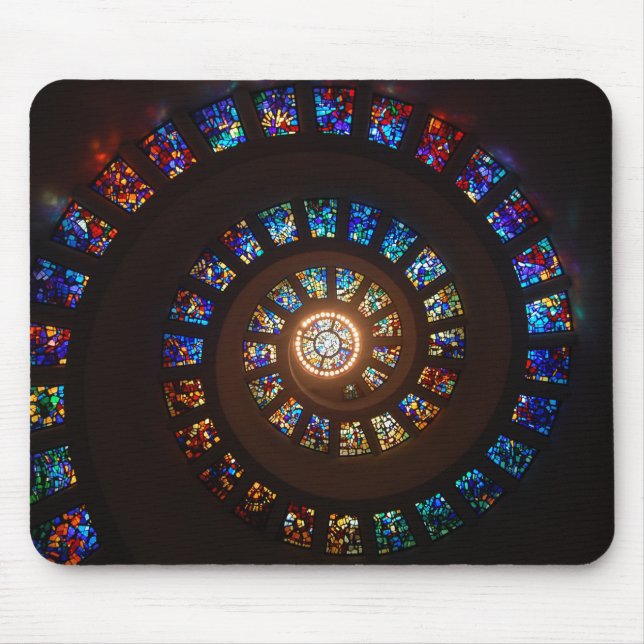 Mousepad Janela espiral do vitral (Frente)